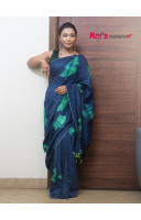 Handloom HandSpun Matka Silk Saree With Natural Shibori Print Design (RAI208421)